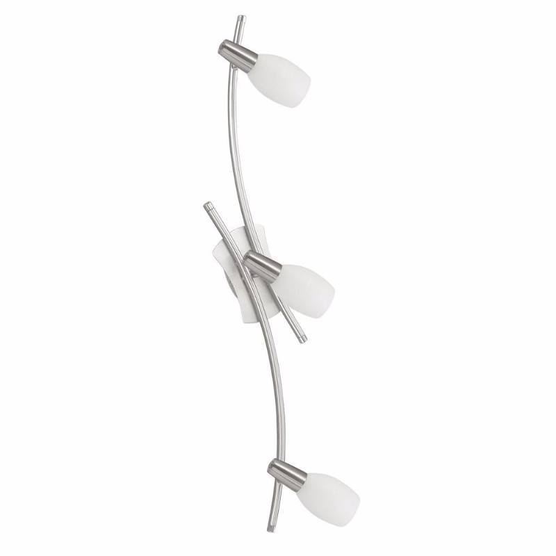 lot 3060 image: Eglo Parma 3-Head Matte Nickel Track Lighting Fixture