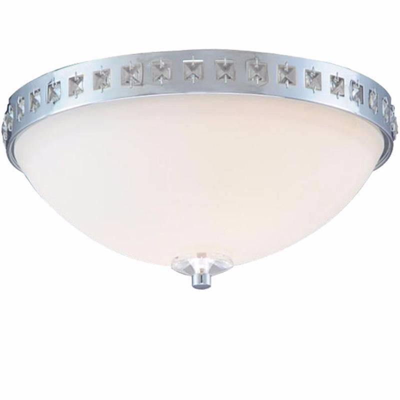 lot 3097 image: Hampton Bay 2-Light Polished Chrome Ceiling Flushmount