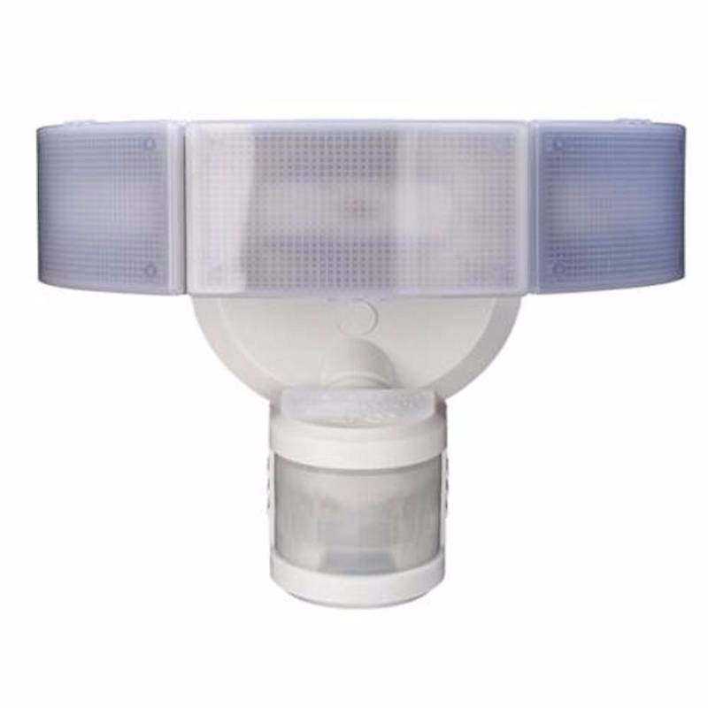 lot 3164 image: 270 Degree 3-Head White LED Motion Outdoor Security Light