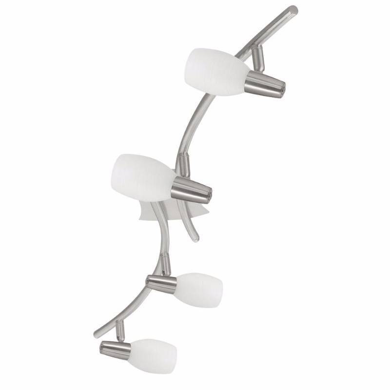 lot 3072 image: Eglo Parma 4-Head Matte Nickel Track Lighting Fixture