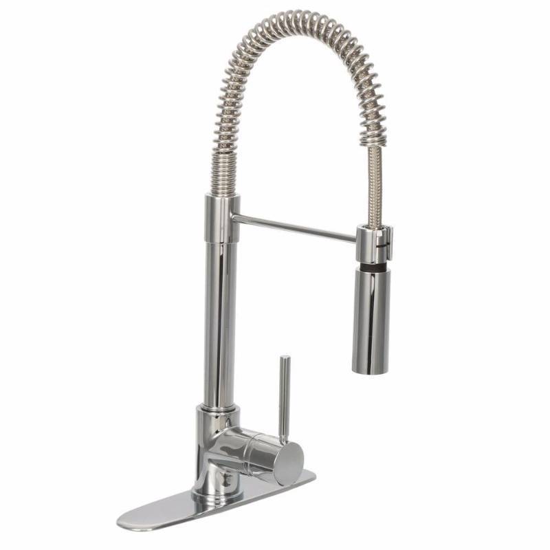 lot 3350 image: Glacier Bay Series 400 Single-Handle Pull-Down Sprayer Kitchen Faucet in Chrome