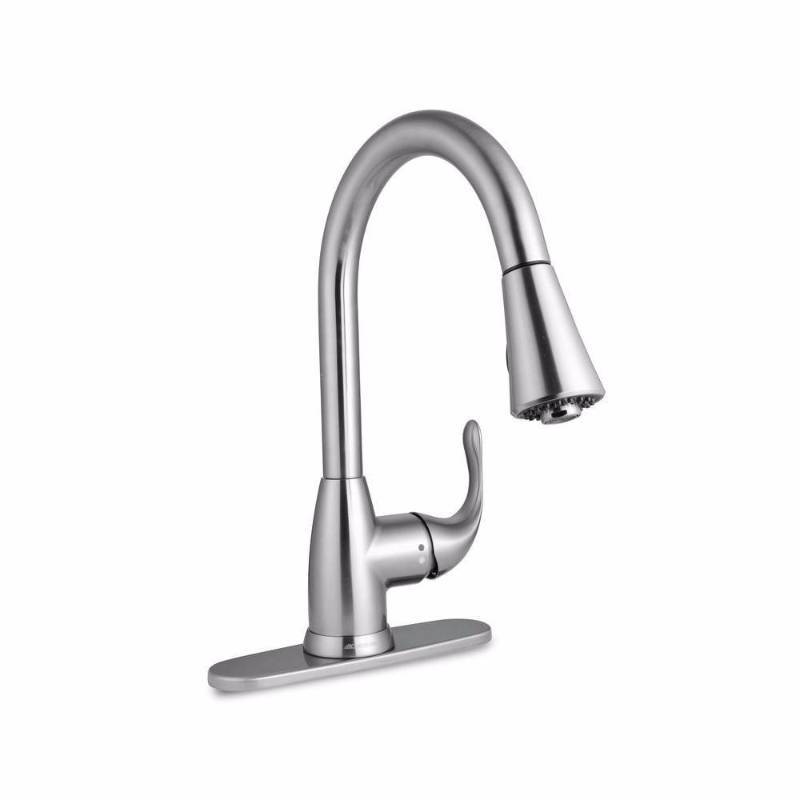 lot 3352 image: Glacier Bay Market Single-Handle Pull-Down Sprayer Kitchen Faucet in Stainless Steel