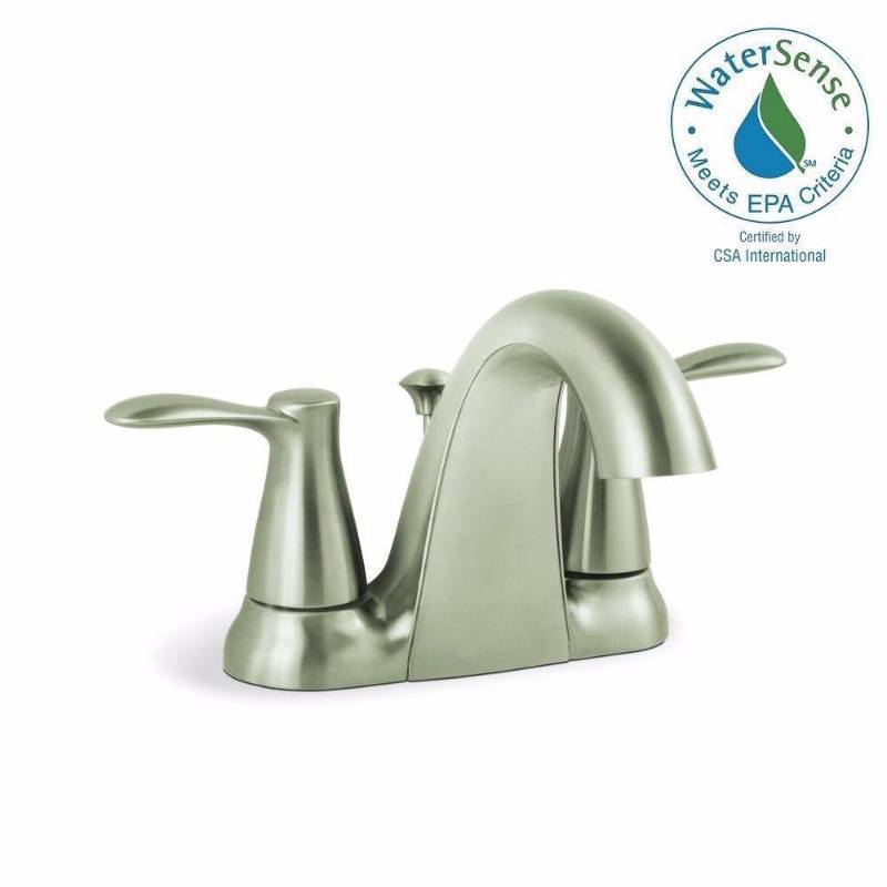 lot 3362 image: Glacier Bay gable Bath Faucet Brushed Nickel Finish
