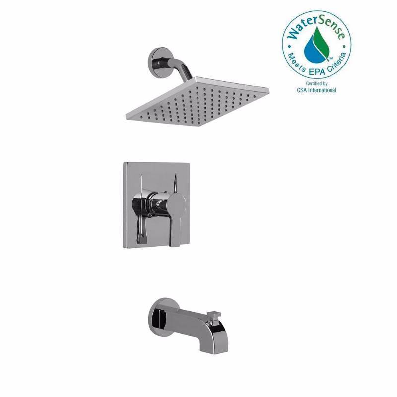 lot 3426 image: Glacier Bay Modern Single-Handle 1-Spray Tub and Shower Faucet in Chrome