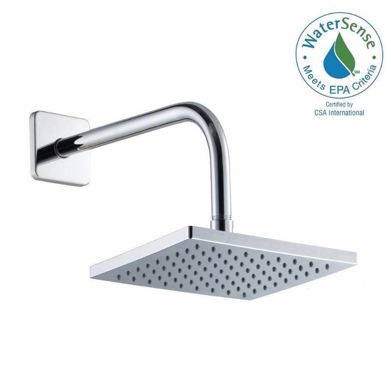 lot 3431 image: Glacier Bay Modern 1-Spray 8 in. Square Showerhead in Chrome