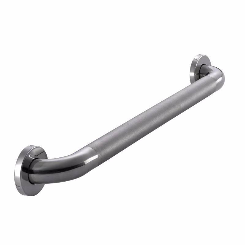 lot 3440 image: Glacier Bay 24 in. x 1-12 in. Concealed Peened Grab Bar in Polished Stainless Steel