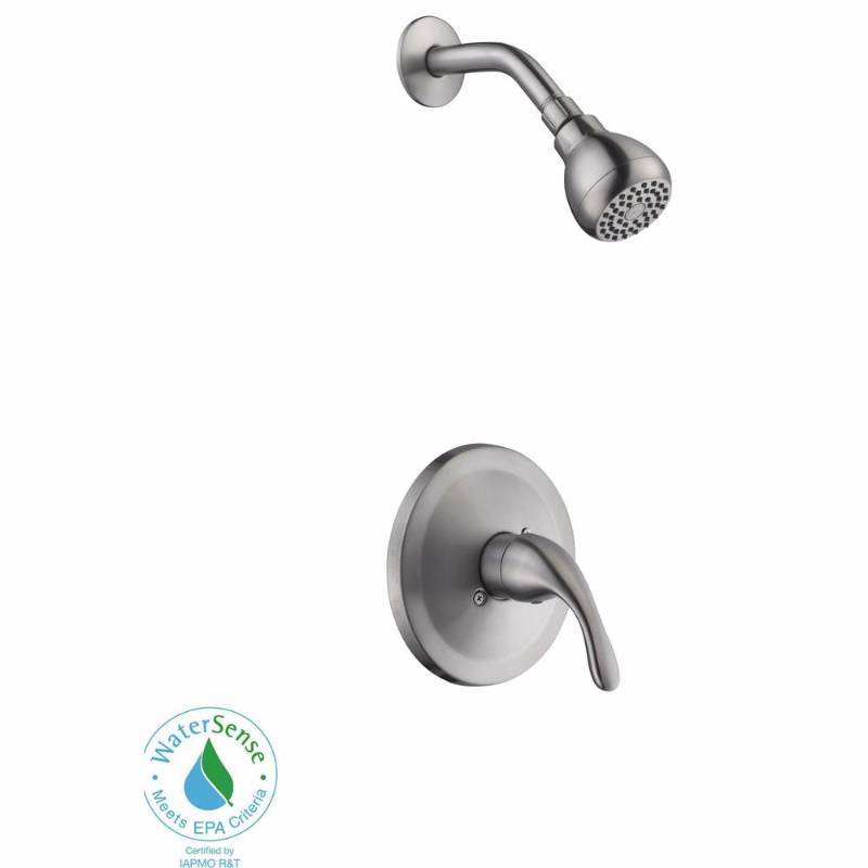 lot 3453 image: Glacier Bay Builders 1-Handle 1-Spray Pressure Balance Shower Faucet in Brushed Nickel