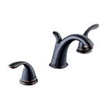 lot 3424 image: Builders 8 in. Widespread 2-Handle High-Arc Bathroom Faucet in Oil Rubbed Bronze