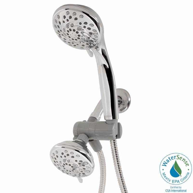 lot 3433 image: Glacier Bay 5-Spray Hand Shower and Shower Head Combo Kit in Polished Chrome