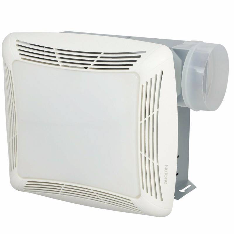 lot 3386 image: 70 CFM Ceiling Exhaust Fan with Light, White Grille and Bulb