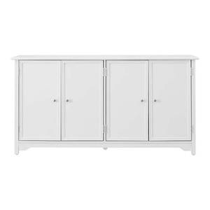 lot 7325 image: Home Decorators Collection Bradstone 4 Door White Storage Console