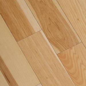lot 7328 image: 12 boxes-HOMELEGEND Wire Brushed Natural Hickory 38 in. T x 5 in. Wide x Varying Length Click Lock Hardwood Flooring (19.69 sq. ft. case), Light