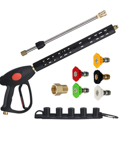 lot 10545 image: M MINGLE Replacement Pressure Washer Gun with Extension Wand, M22 15mm or M22 14mm Fitting, 5 Nozzle Tips, 40 Inch, 4000 PSI
