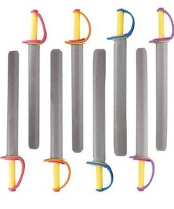 lot 10554 image: 26 Giant Pirate Foam Swords Large Toy Set - Kids Birthday Party Activities, Event Favors (8 Pack)