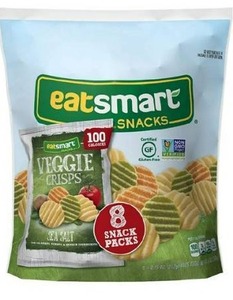 lot 10585 image: Eatsmart Snacks Veggie Crisps, 100 Calorie Multipack, Sea Salt, 8 Count (Pack of 6)