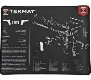 lot 10586 image: TekMat Ultra 20 Pistol Cleaning Mat Black 1911 Gun