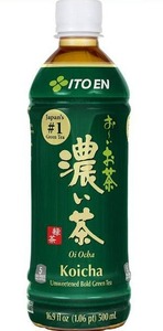 lot 10595 image: oi ocha unsweetened green tea 12-16.9 fl oz