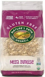 lot 10609 image: Natures Path Organic Gluten Free Mesa Sunrise Flakes Cereal. Earth Friendly Package, Non-GMO, Heart Healthy, High Fiber, 4g Plant Based Protein,26.4 Oz(Pack of 6)