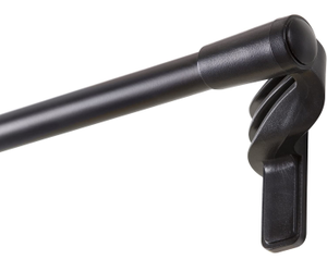 lot 10616 image: Eclipse 58 No Tools Room Darkening Wrap Around Tension Curtain Rod, 28-48, Black