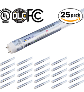 lot 10622 image: AMERIQUE 691322320862 Soft White 25 Pack T8 LED Light, UL & DLC & FC Listed, 4 FEETPC, 18W (40W Equivalent), 3000K Glow, Pack of 25 Tubes, 25