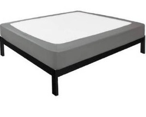 lot 10625 image: Box Spring Cover, Hotel Quality Wrap Around Bed Skirts Elastic Cover, Mattress Protector Encasement, Easy Fit Wrinkle and Fade Resistant Solid Silky Fabric, Light Gray QueenSplit Queen Size