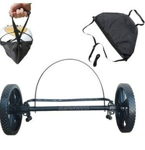 lot 10635 image: SUP Wheels Evolution X  Extra Wide Carrier Inflatable Board Carrier and Bike Trailer