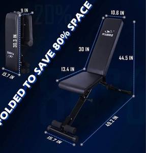 lot 10642 image: FLYBIRD Weight Bench, Adjustable Strength Training Bench for Full Body Workout with Fast Folding-New Version