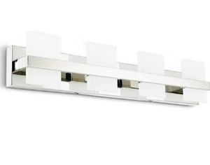 lot 10643 image: BRIVOLART LED Vanity Lights Modern 4 Lights 32W 29in Bathroom Wall Light Fixture(5500K)-BL0008 (Chrome, 4T)