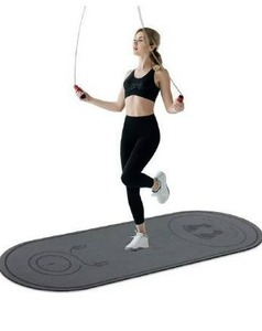 lot 10650 image: Jumping Rope Mat, dofopo Rope Skipping Mat Non-Slip for Joints Protection, Adds Jump Ropes Longevity Portable TPE Workout Exercise Mat