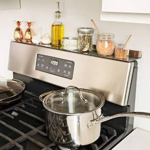 lot 10654 image: Old Home Kitchen 30-Inch Kitchen Shelf, Kitchen Organization, Magnetic Shelf, Spice Rack, Instant Shelf for Stovetop, Home Gadgets, Easy Installation (Stainless Steel)