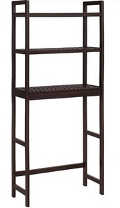 lot 10655 image: SONGMICS Over The Toilet Storage, 3-Tier Bamboo Bathroom Organizer with Adjustable Shelves, Multifunctional Toilet Rack, Static Load Capacity 33 lb per Tier, Easy to Assemble, Brown UBTS01BR