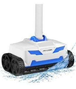 lot 10662 image: PAXCESS Pool Suction Cleaner,Automatic Pool Vacuum Cleaner,Climbing Wall,360°Rotate Deep Cleaning,20x19.7 Air-Proof Hoses,4-Wheel Gear Drive,Suit for 1076.39 sq ft AboveIn Ground Pool with Pump