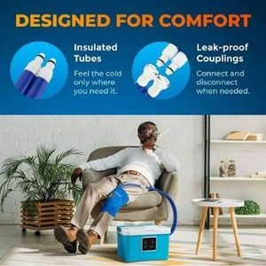 lot 10681 image: Cold Therapy Machine �� Cryotherapy Freeze Kit System �� for Post-Surgery Care, ACL, MCL, Swelling, Sprains, and Other Injuries �� Wearable, Adjustable Knee Pad �� Cooler Pump with Digital Timer