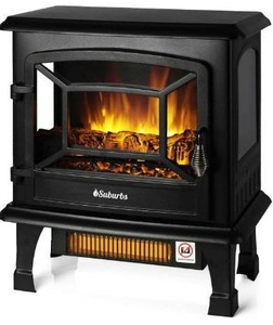 lot 10688 image: TURBRO Suburbs TS20 Electric Fireplace Infrared Heater, Freestanding Fireplace Stove with Realistic Dancing Flame Effect - CSA Certified - Overheating Safety Protection - Easy to Assemble - 20 1400W