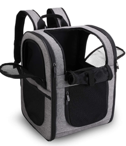 lot 10705 image: Apollo Walker Pet Carrier Backpack for LargeSmall Cats and Dogs, Puppies, Safety Features and Cushion Back Support  for Travel, Hiking, Outdoor Use (Gray)