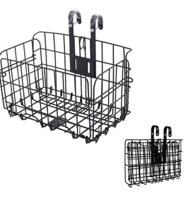 lot 10709 image: Folding Bike Basket,Cargo Basket for Bike,Removable Front Bag Rear Rack Hanging Bicycle Basket,Collapsible Bike Baskets for Womens and Mens,Mountain Bike Accessories Bike Frame Basket 2 Pack