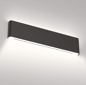 lot 10711 image: Aipsun 24in20W Matte Black Modern Vanity Light Up and Down LED Vanity Light for Bathroom Wall Lighting Fixtures (Cool White 5000K)