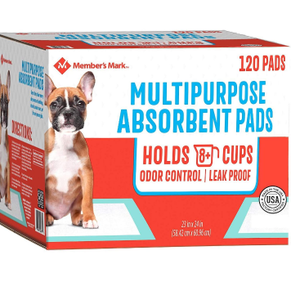 lot 10715 image: Members Mark Members Mark Puppy Multipurpose absorbent Pads Net Count 120 Pads, 120 Count