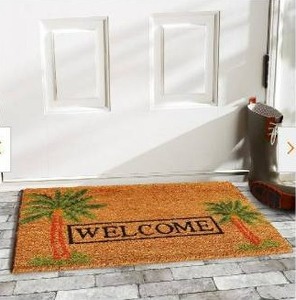 lot 10724 image: Home & More Palm Welcome Doormat