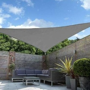 lot 10730 image: Shade&Beyond Sun Shade Sail Right Angle Canopy 15 x 15 x 21 Sail Shade Dark Grey Sun Shades for Patios