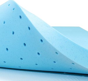 lot 10732 image: subrtex 3 Inch Memory Foam Mattress Topper Ventilated Gel Infused Bed Foam Topper , CertiPUR-US Certified, Twin, Blue