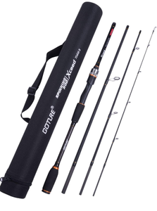 lot 10748 image: Goture Travel Fishing Rods 4Pcs,CastingSpinning Rod with Case 6ft-10ft
