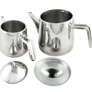 lot 10749 image: Hisar Rio Teapot Metal, 1810 Stainless Steel, 1.0lt.2.0 lt.