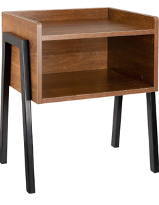 lot 10753 image: SIDUCAL Stackable Nightstand, Industrial End Table Side Table for Small Spaces Wood Look Accent Furniture with Metal Frame Rustic Brown