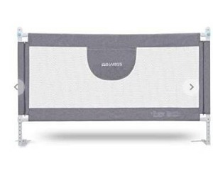 lot 10764 image: BomBSS Bed Rail for Toddlers 58in. L, Infant Safety Bed Guardrail