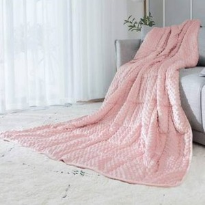 lot 10793 image: ALANSMA Reversible Weighted Blanket for All Season, Luxury Velvet, Warm and Cool, Adult Kids 20Lb Weighted Blanket, Enjoy Sleeping Anywhere(Pink,20Lb)