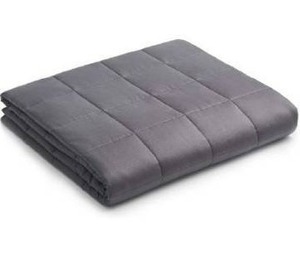lot 10799 image: YnM Weighted Blanket �� Heavy 100% Oeko-Tex Certified Cotton Material with Premium Glass Beads (Dark Grey, 60x80 17lbs), Suit for One Person(160lb) Use on QueenKing Bed