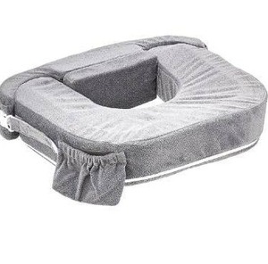lot 10847 image: My Brest Friend Supportive Nursing Pillow for Twins 0-12 Months, Plus-Size, Dark Grey