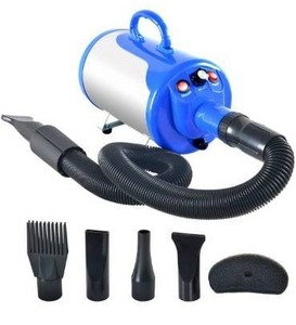lot 10849 image: SHELANDY 3.2HP Stepless Adjustable Speed Pet Hair Force Dryer Dog Grooming Blower with Heater