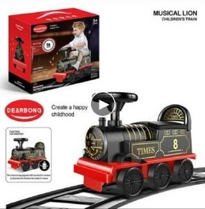 lot 10851 image: Sit&Play Music Light Kids Electric Ride On Train Car with Track